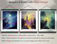 Image 4 of Fantasy Poster Set of 3 Sarah J Maas Inspired Wall Art Velaris Lunathion Terrasen Print ACOTAR Art