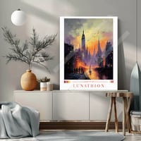 Image 8 of Fantasy Poster Set of 3 Sarah J Maas Inspired Wall Art Velaris Lunathion Terrasen Print ACOTAR Art