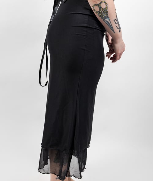 Image of High Waist Mesh Mermaid Skirt