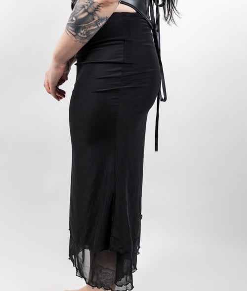 Image of High Waist Mesh Mermaid Skirt