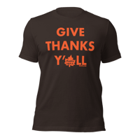 Give Thanks Y'all Brown Canvas Bella Tee - FREE SHIPPING!!