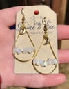Blue Flash Moonstone 18K Gold Plated Earrings