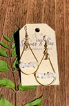 Blue Flash Moonstone 18K Gold Plated Earrings