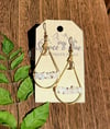 Blue Flash Moonstone 18K Gold Plated Earrings