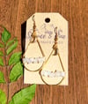 Blue Flash Moonstone 18K Gold Plated Earrings