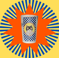 Image 1 of Checker Cats Cup