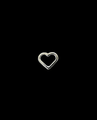 Open Heart | Open Heart Gold Charm | Gold Open Heart Charm | Delicate Open Heart Charm