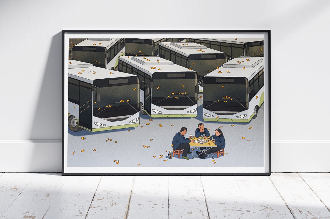 Image of Bus Stop print