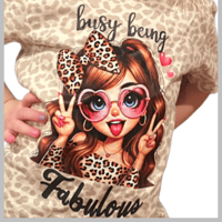 Image 5 of NEW!!! Fabulous Tee - Kids Youth Teen Girls Cool Pretty Leopard Print Bling T-shirt