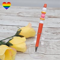 Image 1 of Lesbian Pride Flag Beaded Pen
