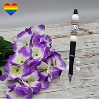 Image 1 of Rainbow Cheetah Beaded Pen 