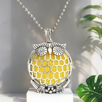 Image 1 of Nature-Inspired Owl Aromatherapy Necklace 🌿 – Wisdom Meets Wellness