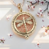 Image 2 of Artisan-Crafted Dragonfly Aromatherapy Necklace ✨ – Mindful Style for Every Day