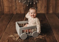 Image 1 of Wood trailer in light grey