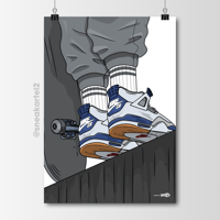Image 1 of Sneaker Poster Air Jordan 4 SB “Navy” (2025)