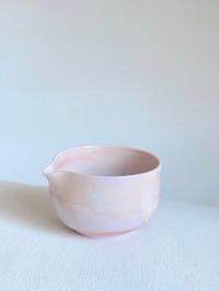 Image 2 of Cherry Blossom Matcha Bowl - Blush and Pink Marble Small