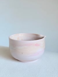 Image 3 of Cherry Blossom Matcha Bowl - Blush and Pink Marble Small