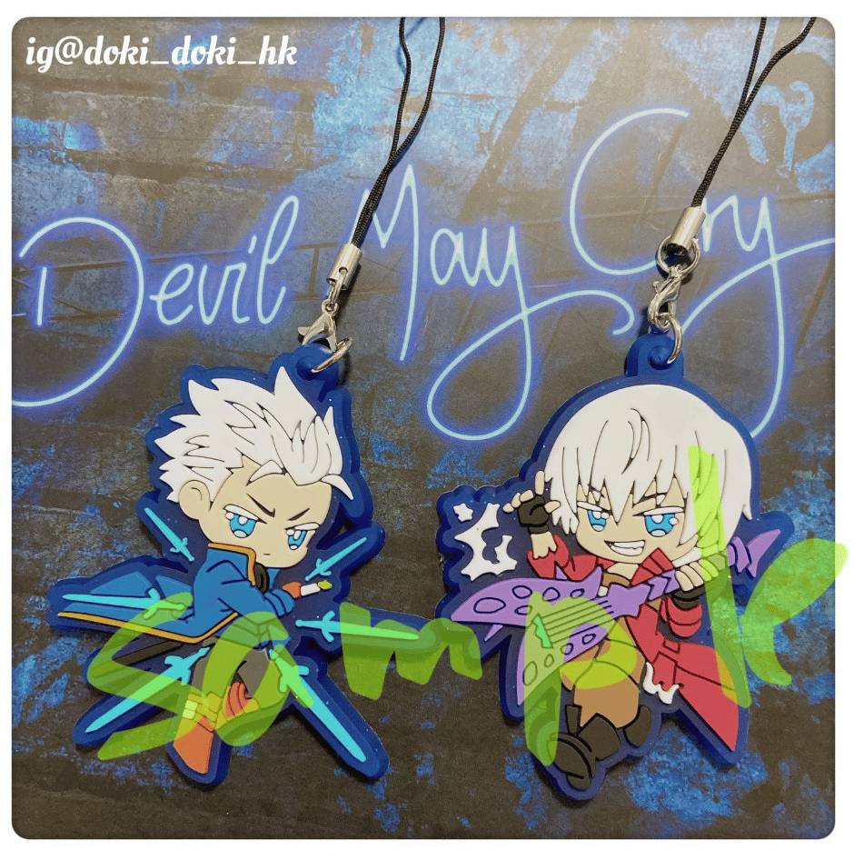 Image of DMC Devil May Cry 3 Dante Vergil Rubber Strap keychain charm