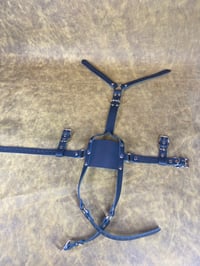 Image 2 of Leather Head Harness Panel Gag (No ball version)