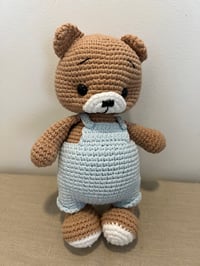 Image 2 of 🐻 Benny – A Soft Little Bear in Blue Overalls