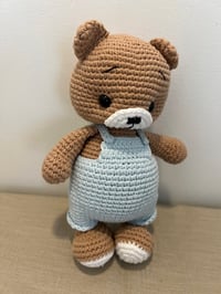 Image 3 of 🐻 Benny – A Soft Little Bear in Blue Overalls