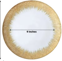 Image 2 of Gold glass charger plate