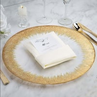 Image 1 of Gold glass charger plate