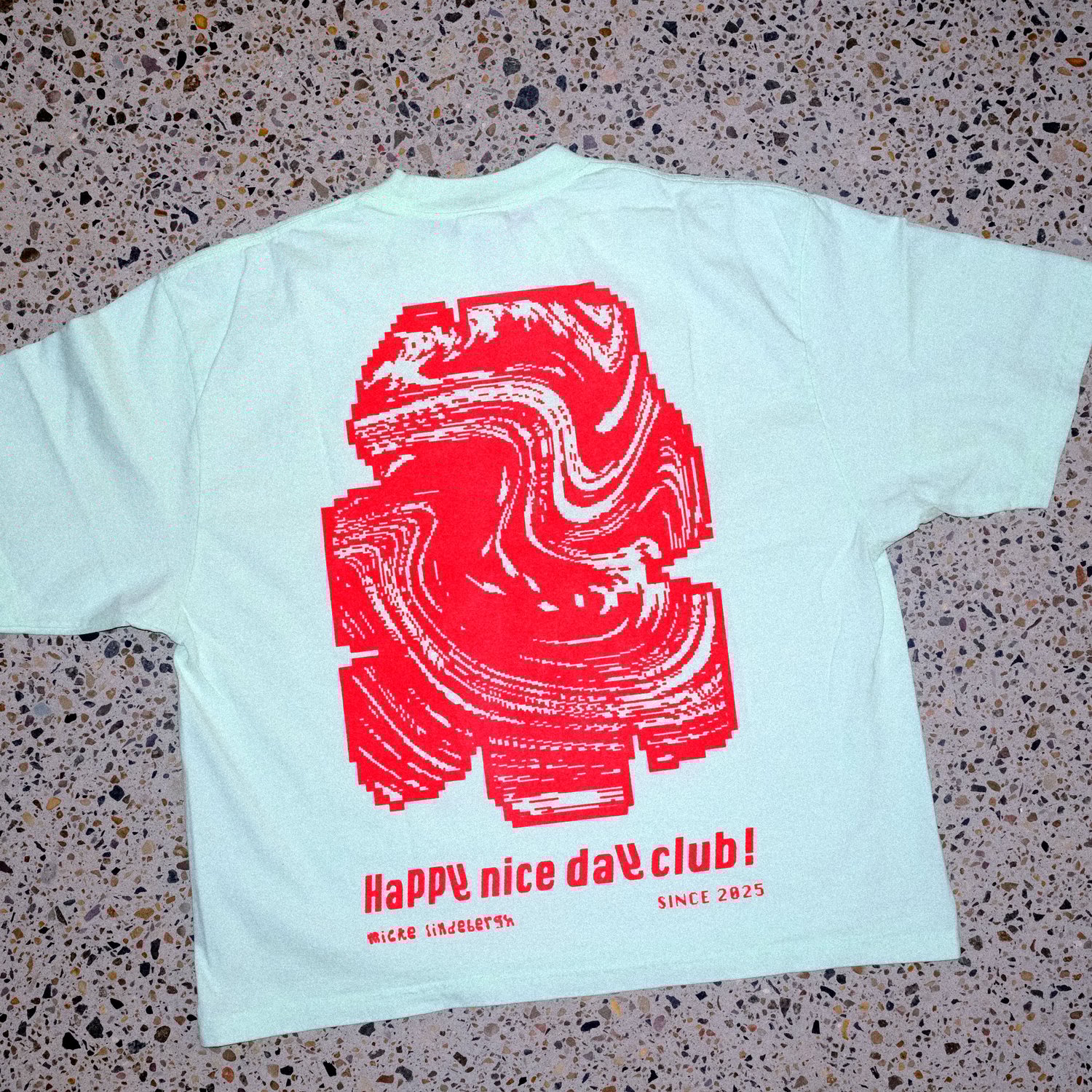 Image of Happy nice day club! Size medium Super light neon green 