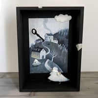 Image 1 of Box Object 'Smoke of Comets Dust' 木箱オブジェ「星くずの煙」