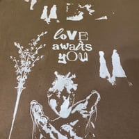 Image 3 of loveawaitsyou brown tee