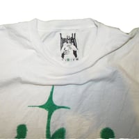 Image 2 of h+h green on white tee