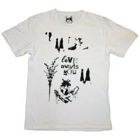 Image 1 of loveawaitsU black/white tee