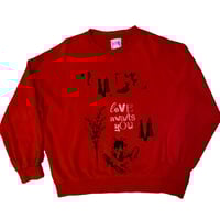 Image 1 of loveawaitsyou! red sweater