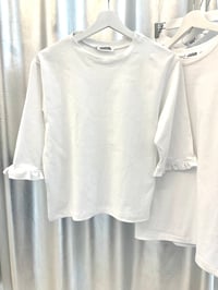 Image 5 of Cotton Tshirt regular fit with ruffles detail