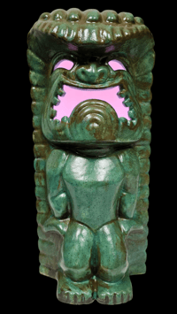 Image 4 of Tiki Classics Large 12" Wireless Ceramic Ku Tiki Lamp ANCIENT RELIC Edition