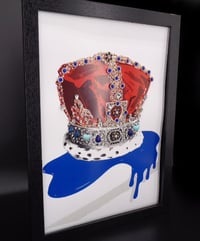 Image 6 of Prestige A3 Sapphire Rosettes and Turqiouse hearts Crown in 3D box frame