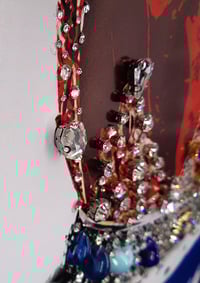 Image 9 of Prestige A3 Sapphire Rosettes and Turqiouse hearts Crown in 3D box frame
