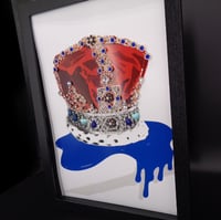 Image 13 of Prestige A3 Sapphire Rosettes and Turqiouse hearts Crown in 3D box frame