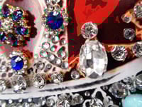 Image 14 of Prestige A3 Sapphire Rosettes and Turqiouse hearts Crown in 3D box frame