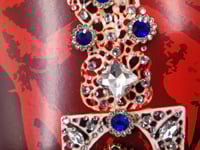 Image 11 of Prestige A3 Sapphire Rosettes and Turqiouse hearts Crown in 3D box frame