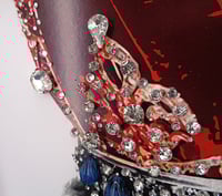 Image 17 of Prestige A3 Sapphire Rosettes and Turqiouse hearts Crown in 3D box frame