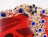 Image 12 of Prestige A3 Sapphire Rosettes and Turqiouse hearts Crown in 3D box frame
