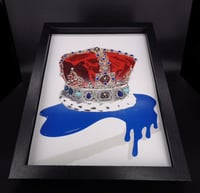 Image 18 of Prestige A3 Sapphire Rosettes and Turqiouse hearts Crown in 3D box frame