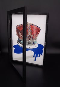 Image 4 of Prestige A3 Sapphire Rosettes and Turqiouse hearts Crown in 3D box frame