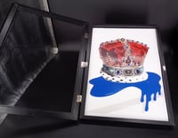 Image 15 of Prestige A3 Sapphire Rosettes and Turqiouse hearts Crown in 3D box frame