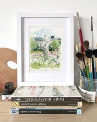 JARDIN DU PALAIS ROYAL, PARIS - ORIGINAL WATERCOLOR