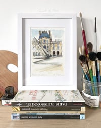 Musée du Louvre, Paris - Original Watercolor