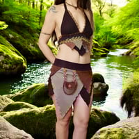 Image 11 of Dark Brown Leafy Pouch Earthy Fairy Set - S/M