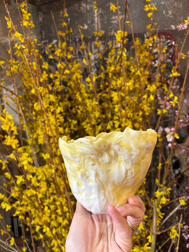 Large Translucent Porcelain Candle Votive
