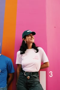 Image 4 of T-SHIRT PARIS NORD-EST - BLANC/ROSE FLUO